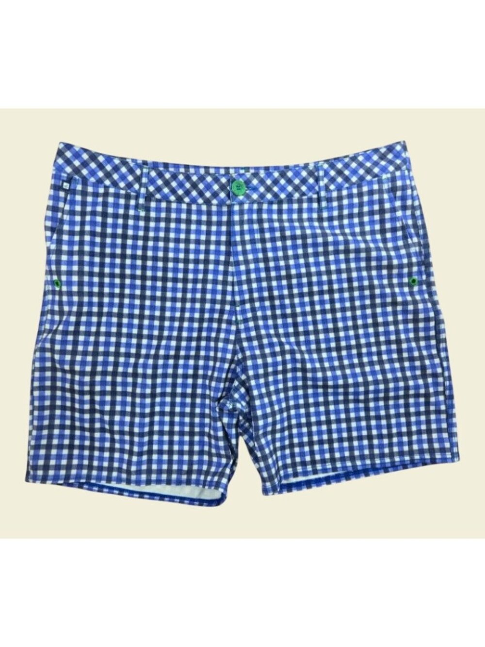 Sperry Top-Sider Mens Blue Gingham Check Shorts Size 38